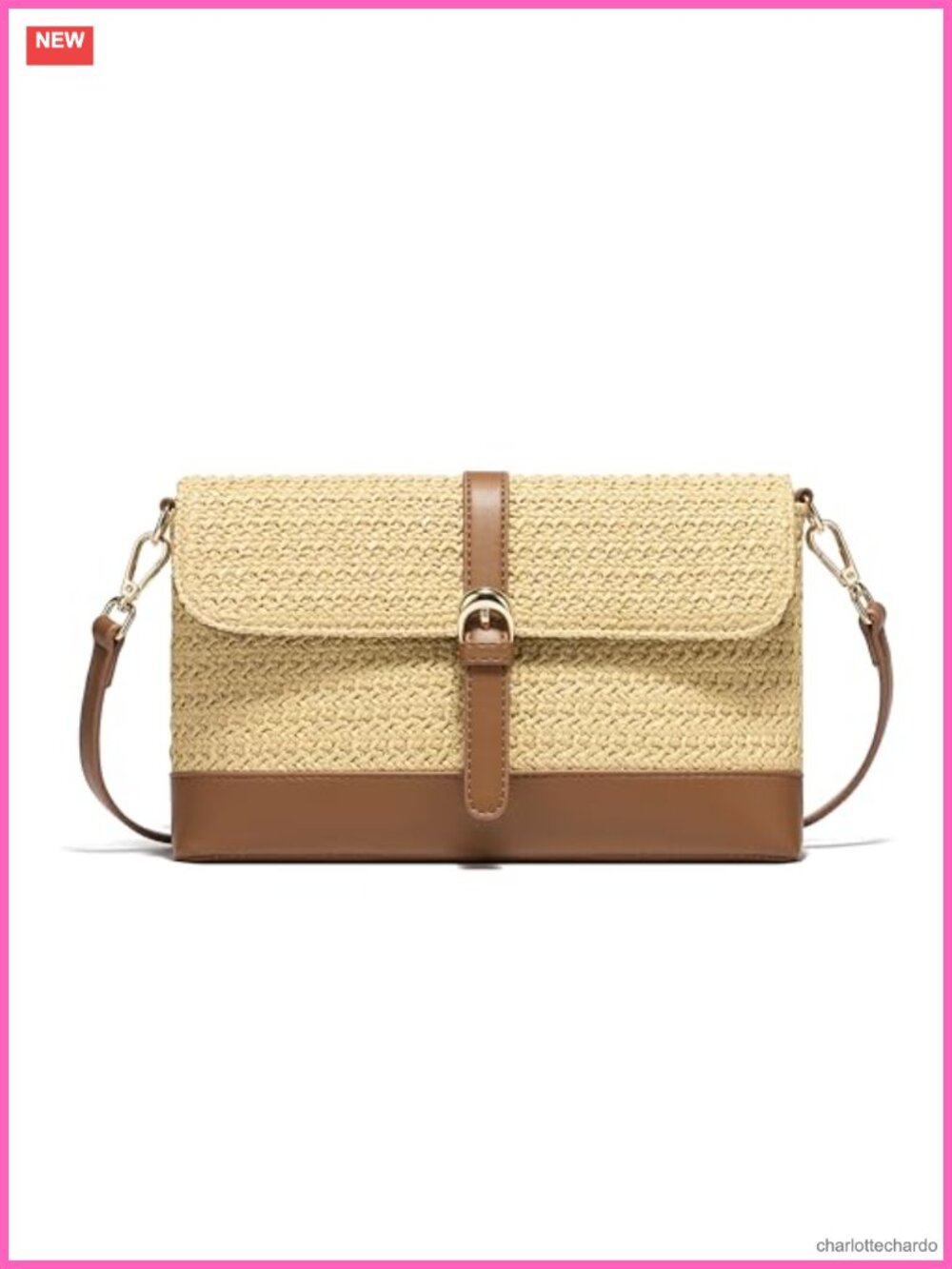 Straw Shoulder Bag Women Raffia Woven Summer Beach Purses